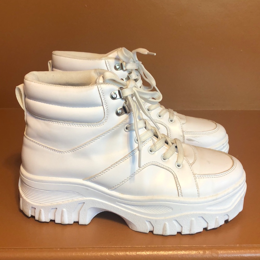 Rave White Platform Sneakers